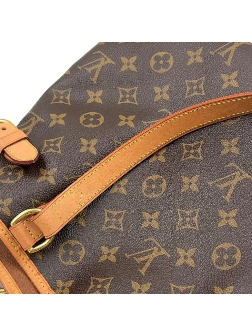 Louis Vuitton Batignolles Oriental Monogram Leather Brown Light Tote Gold